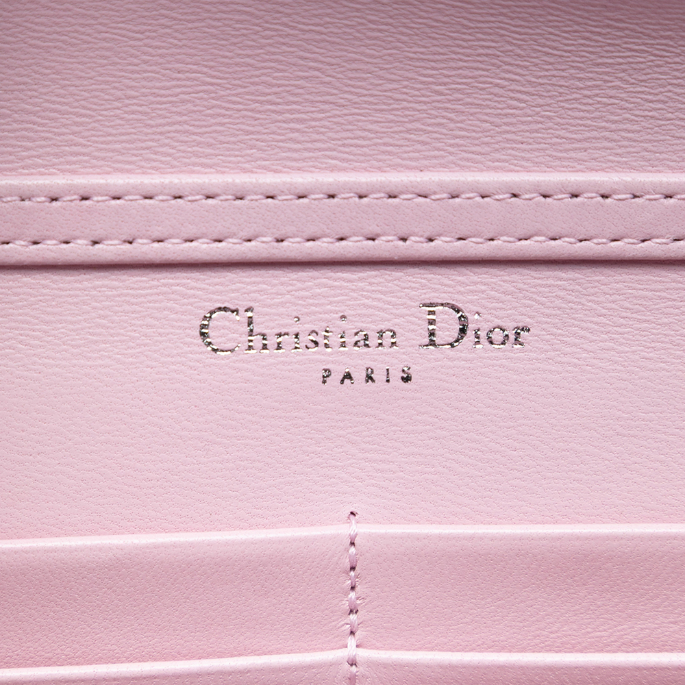Pre-Loved Dior Leather Patch Embroidered Diorama Wallet On Chain - Picture 5 of 8